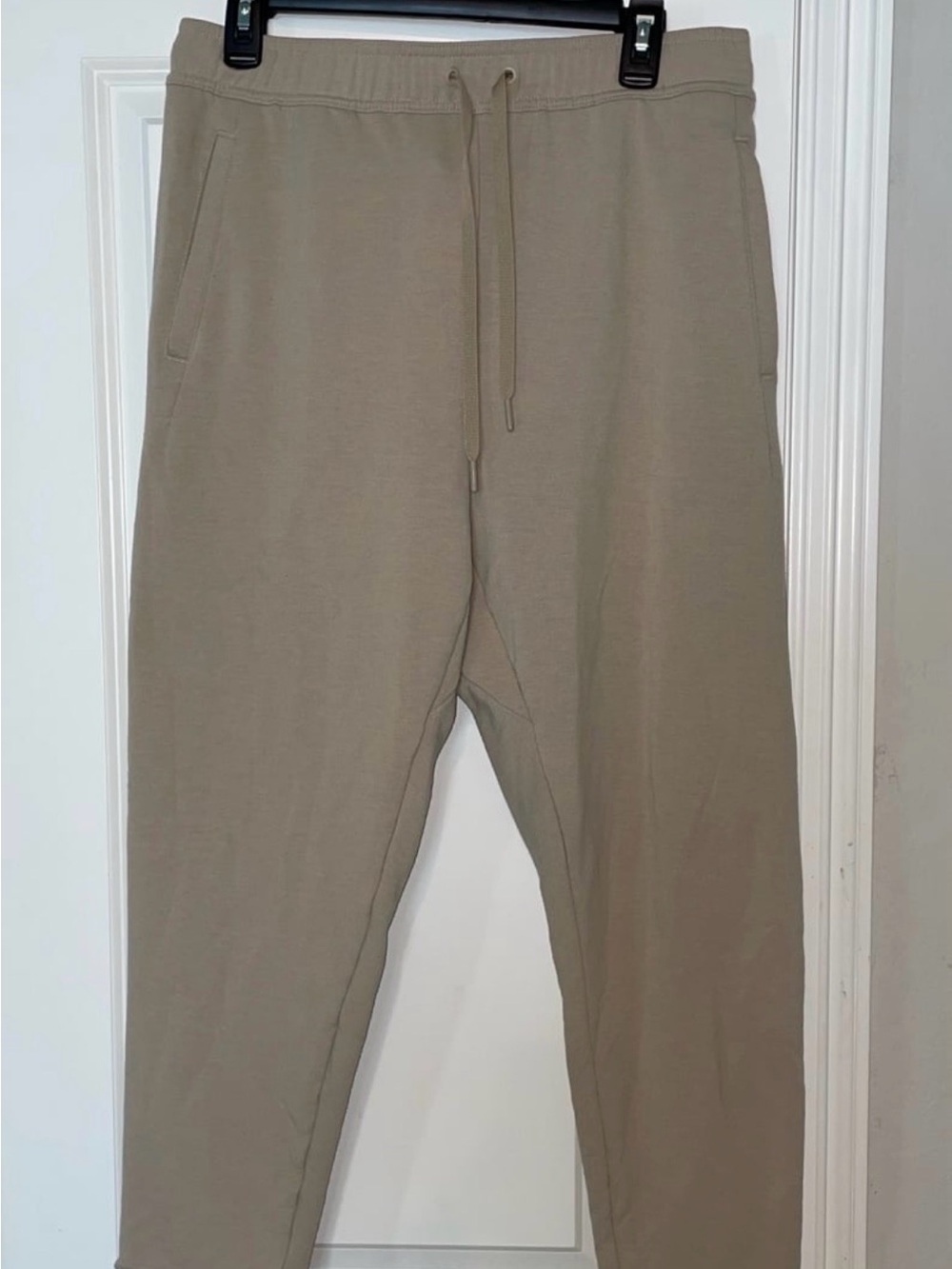 Men's Drawstring Joggers in Taupe